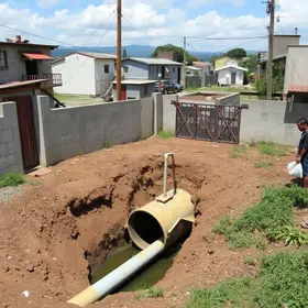 instalação de espera de esgoto