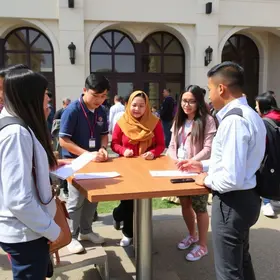 Acadêmicos do curso de Administração da Católica SC visitaram o Samae