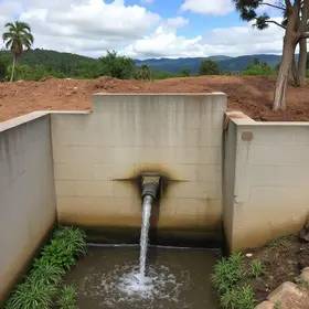manutenção na estação de tratamento