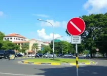 segurança na rotatória do Komprão