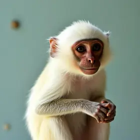 sagui com pelagem branca